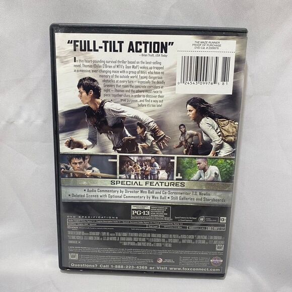 The Maze Runner DVD Movie with Case Rated PG-13 - Picture 3 of 9
